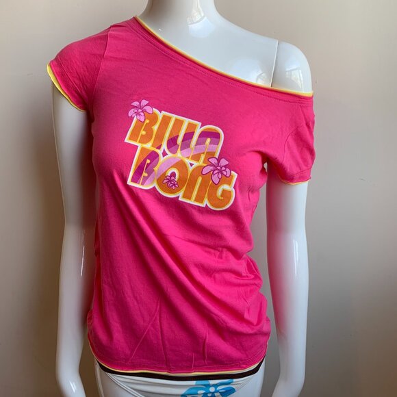 Billabong surf hot pink logo t-shirt - Picture 1 of 5